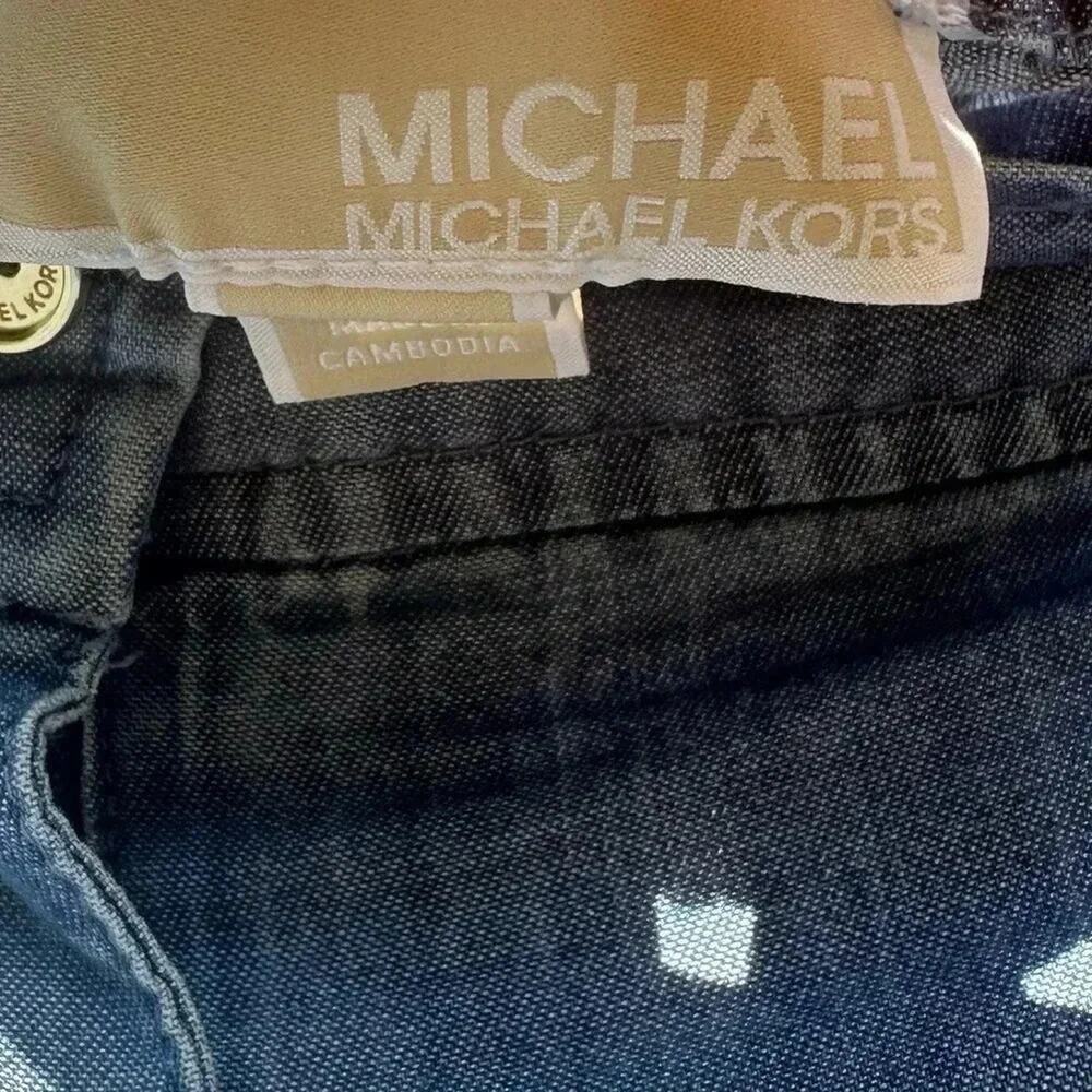 MICHAEL Michael Kors Blue Gaucho Pants Lightweight denim, casual plus size3X - Picture 6 of 11